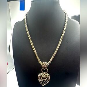 Brighton Bibi Heart necklace. Chunky. Vintage.